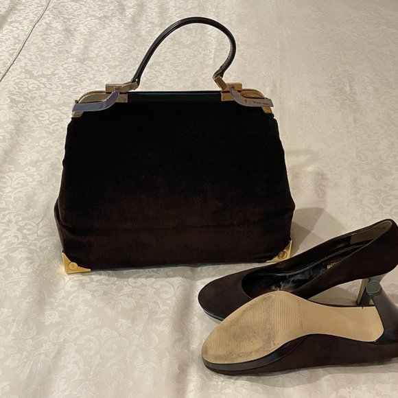 enzo angiolini dark brown suede shoes - Picture 2 of 3